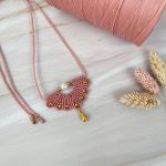 Μακραμέ Κρεμαστό Blooming Flower Pink