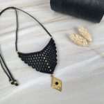 Geometric Love Black Μακραμέ Κρεμαστό