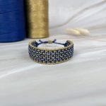 Blue Handcuff Μακραμέ Βραχιόλι