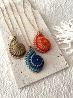 Μακραμέ Κρεμαστό Seashell Μπλε