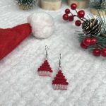 Μακραμέ Σκουλαρίκια Santa Claus