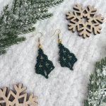 Μακραμέ Σκουλαρίκια Χριστουγεννιάτικο Δέντρο