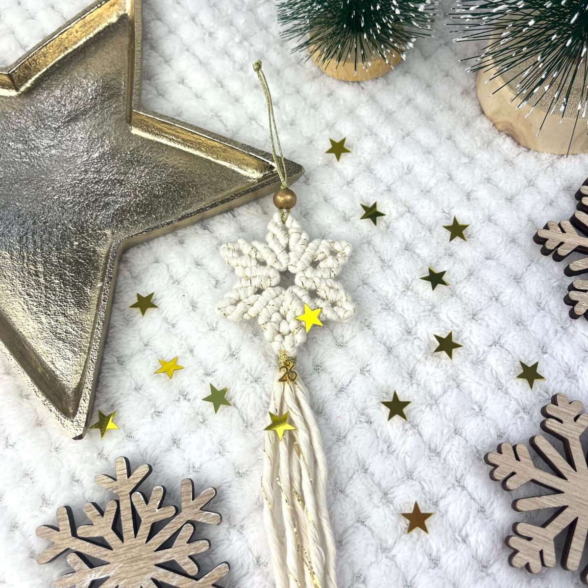 Μακραμέ Στολίδι-Γούρι Αστέρι 26 - Image 3