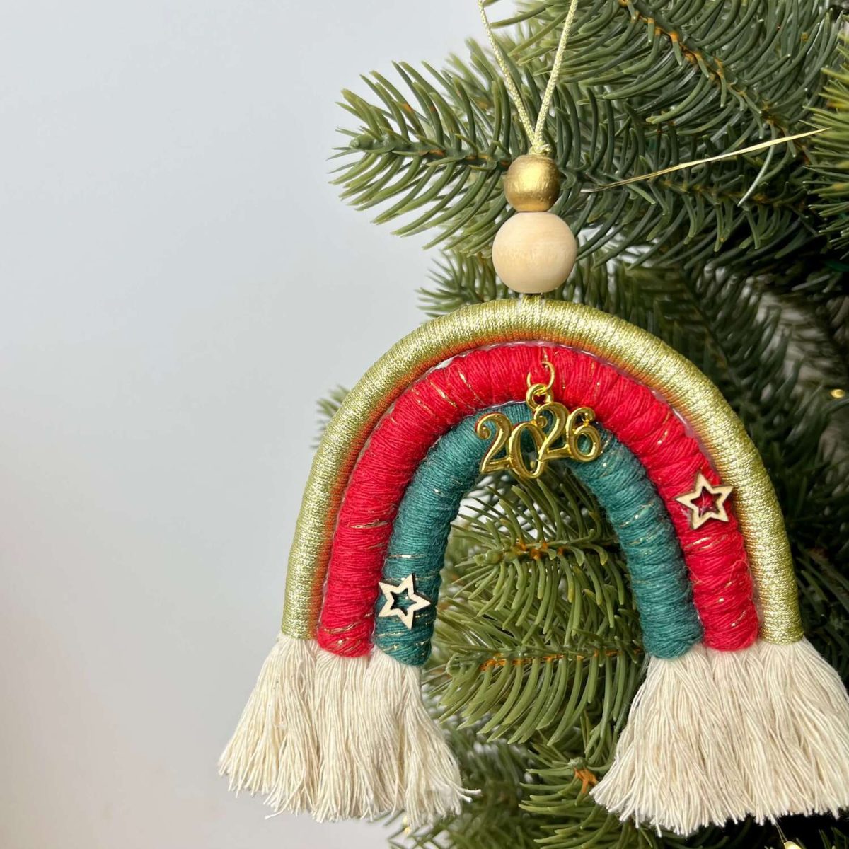 Μακραμέ Στολίδι-Γούρι Ουράνιο Τόξο 26 - Image 2