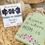 Μακραμέ Βραχιόλι MOM Γαλάζιο Με Κρυσταλλάκια