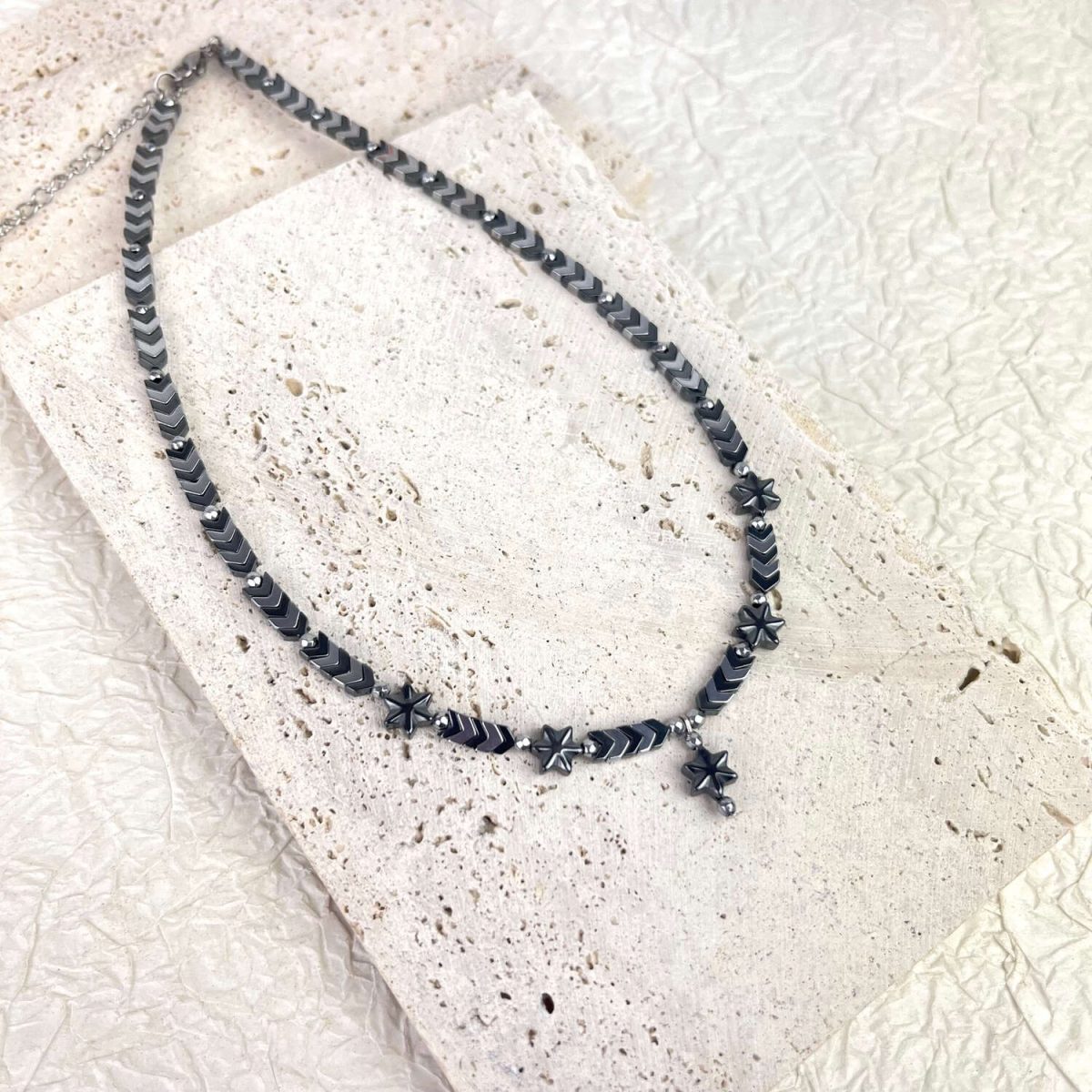 Χειροποίητο Κρεμαστό Hematite Star Κολιέ Hematite Star - Image 1