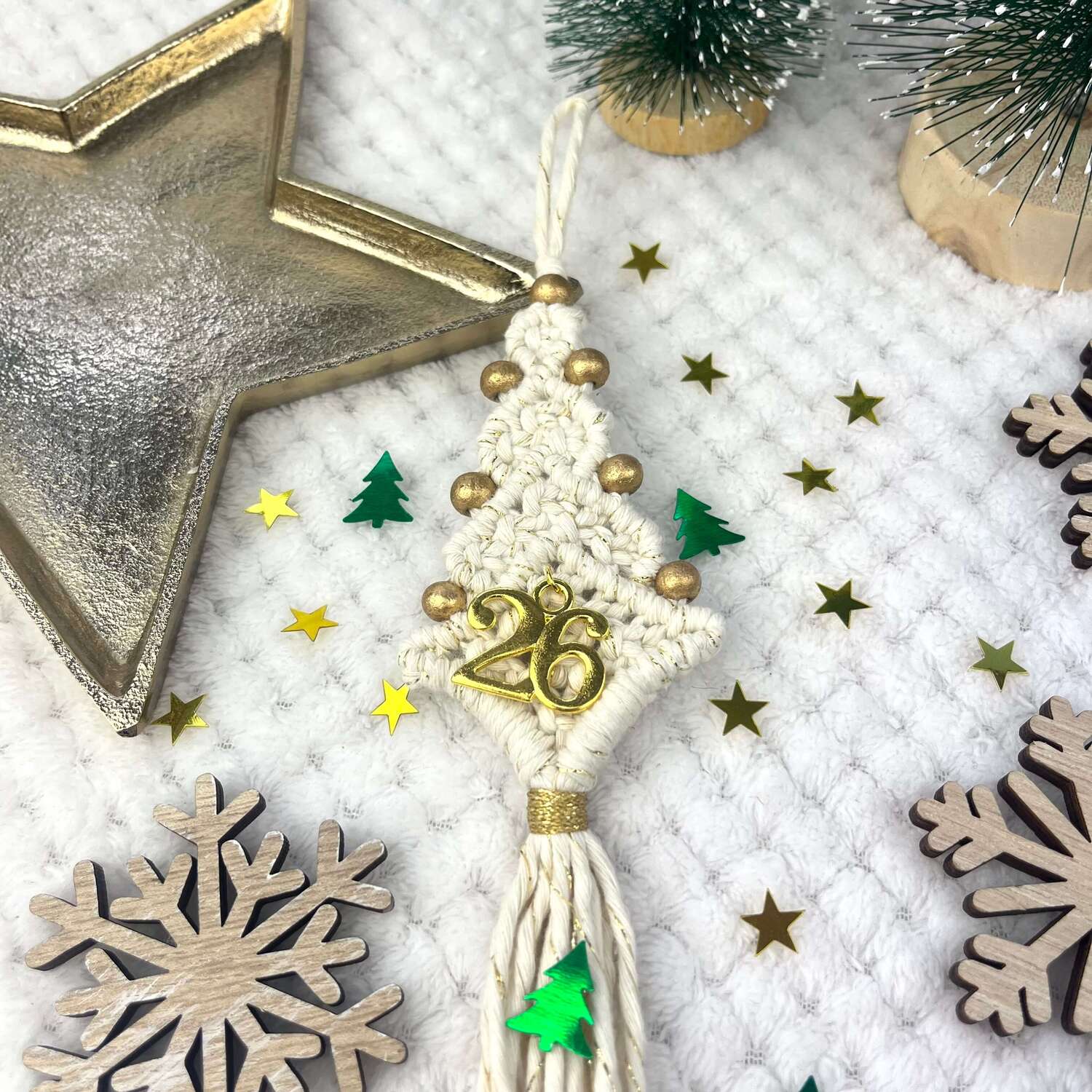 Μακραμέ Στολίδι-Γούρι Χριστουγεννιάτικο Δέντρο 26 Μακραμέ Στολίδι-Γούρι Χριστουγεννιάτκο Δέντρο 26 - Image 1