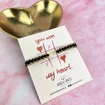 Μακραμέ Βραχιόλι Heart With Crystalls