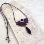 Μακραμέ Κρεμαστό Blooming Flower Μωβ