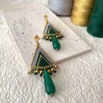 Μακραμέ Σκουλαρίκια Boho Lady (Νεφρίτης)